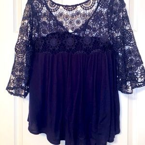 Altar’d State Navy Blue lace top
